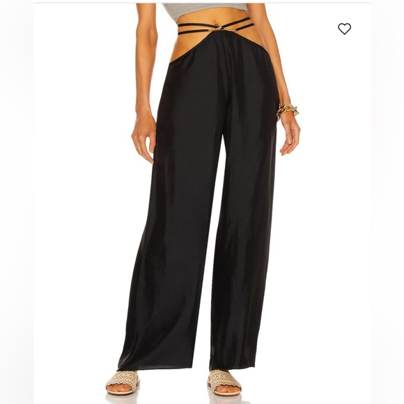 Cult Gaia Black Wide-Leg Pants - Picture 2 of 8